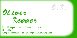 oliver kemmer business card